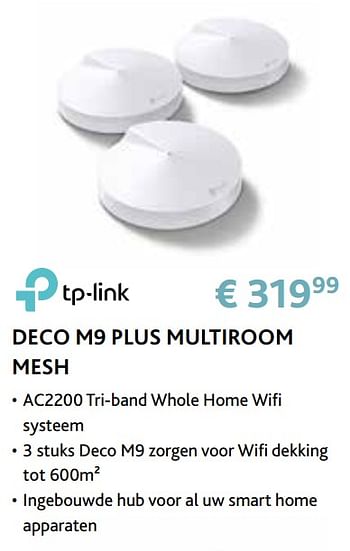 Promotions Tp-link deco m9 plus multiroom mesh - TP-LINK - Valide de 14/09/2020 à 31/10/2020 chez Exellent