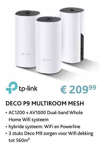 Promoties Tp-link deco p9 multiroom mesh - TP-LINK - Geldig van 14/09/2020 tot 31/10/2020 bij Exellent