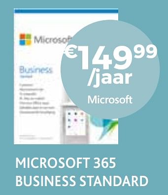 Promoties Microsoft 365 business standard - Microsoft - Geldig van 14/09/2020 tot 31/10/2020 bij Exellent