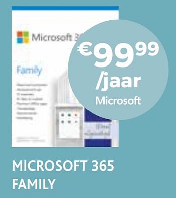 Promoties Microsoft 365 family - Microsoft - Geldig van 14/09/2020 tot 31/10/2020 bij Exellent