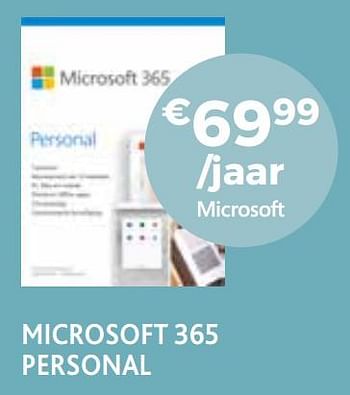 Promotions Microsoft 365 personal - Microsoft - Valide de 14/09/2020 à 31/10/2020 chez Exellent