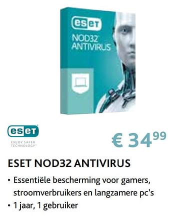 Promoties Eset nod32 antivirus - Eset - Geldig van 14/09/2020 tot 31/10/2020 bij Exellent