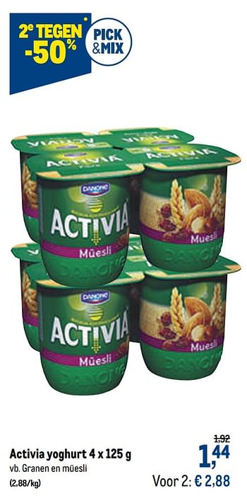 Promotions Activia yoghurt granen en müesli - Danone - Valide de 07/10/2020 à 20/10/2020 chez Makro