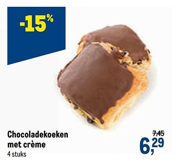 Promotions Chocoladekoeken met crème - Produit maison - Makro - Valide de 07/10/2020 à 20/10/2020 chez Makro