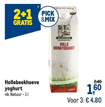 Promoties Hollebeekhoeve yoghurt natuur - Hollebeekhoeve - Geldig van 07/10/2020 tot 20/10/2020 bij Makro
