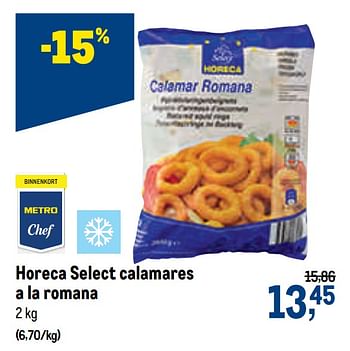 Promotions Horeca select calamares a la romana - Produit maison - Makro - Valide de 07/10/2020 à 20/10/2020 chez Makro