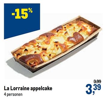 Promoties La lorraine appelcake - La Lorraine - Geldig van 07/10/2020 tot 20/10/2020 bij Makro