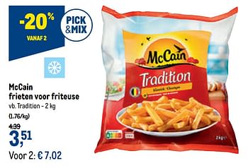 Promoties Mccain frieten voor friteuse tradition - Mc Cain - Geldig van 07/10/2020 tot 20/10/2020 bij Makro