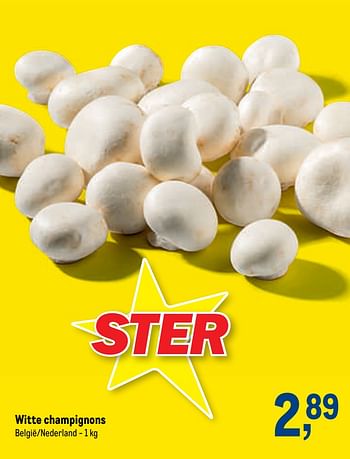 Promoties Witte champignons - Huismerk - Makro - Geldig van 07/10/2020 tot 20/10/2020 bij Makro