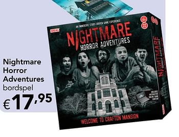 Promoties Nightmare horror adventures bordspel - Identity Games - Geldig van 04/10/2020 tot 31/10/2020 bij Happyland