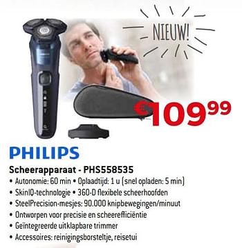 Promoties Philips scheerapparaat - phs558535 - Philips - Geldig van 01/10/2020 tot 31/10/2020 bij Exellent