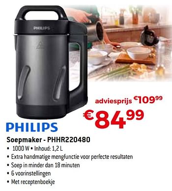 Promoties Philips soepmaker - phhr220480 - Philips - Geldig van 01/10/2020 tot 31/10/2020 bij Exellent