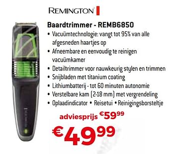 Promoties Remington baardtrimmer - remb6850 - Remington - Geldig van 01/10/2020 tot 31/10/2020 bij Exellent
