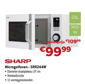 Promoties Sharp microgolfoven - srr244w - Sharp - Geldig van 01/10/2020 tot 31/10/2020 bij Exellent