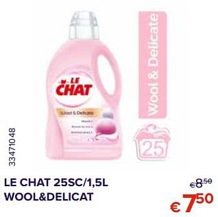Promoties Le chat 25sc-1,5l wool+delica - Le Chat - Geldig van 01/10/2020 tot 31/10/2020 bij Euro Shop