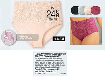Promotions Culotte maxi taille affinée perfect body by damart - Produit Maison - Damart - Valide de 22/09/2020 à 15/12/2020 chez Damart