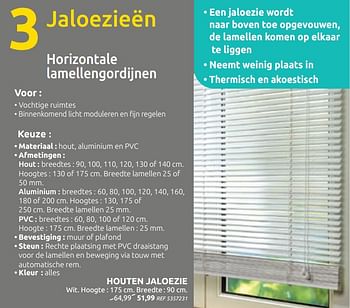 Promoties Houten jaloezie - DecoMode - Geldig van 07/10/2020 tot 02/11/2020 bij BricoPlanit