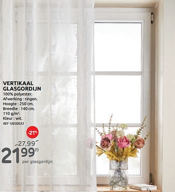 Promotions Vertikaal glasgordijn - Produit maison - BricoPlanit - Valide de 07/10/2020 à 02/11/2020 chez BricoPlanit