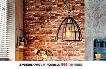 Promoties Vliesbehang vintage brick - Huismerk - BricoPlanit - Geldig van 07/10/2020 tot 02/11/2020 bij BricoPlanit