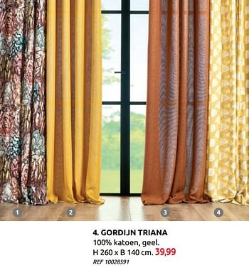 Promotions Gordijn triana - Produit maison - BricoPlanit - Valide de 07/10/2020 à 02/11/2020 chez BricoPlanit
