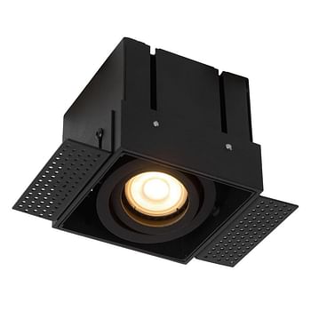 Promoties Lucide LED Inbouwspot Trimless 1 x GU10 rechthoekig zwart - Lucide - Geldig van 07/10/2020 tot 20/10/2020 bij Makro