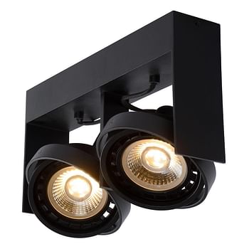 Promoties Lucide LED Plafondspot Griffon GU10 2 x 12 W langwerpig zwart - Lucide - Geldig van 07/10/2020 tot 20/10/2020 bij Makro