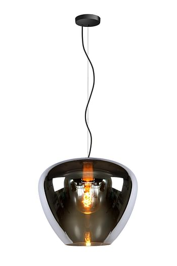 Promoties Lucide LED Hanglamp Soufian 1 X E27 zwart glas - Lucide - Geldig van 07/10/2020 tot 20/10/2020 bij Makro