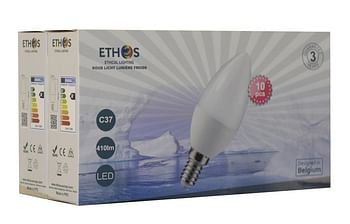 Promotions Ethos LED Kaarslamp E14 5 W 440 Lm 6000 K 10 stuks - Ethos - Valide de 07/10/2020 à 20/10/2020 chez Makro