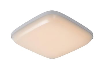 Promoties Lucide LED Plafonnière Badkamer Tisis 1 x 24 W vierkant IP54 wit - Lucide - Geldig van 07/10/2020 tot 20/10/2020 bij Makro