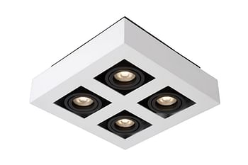 Promotions Lucide LED Plafondspots Xirax GU10 4 x 5 W vierkant wit - Lucide - Valide de 07/10/2020 à 20/10/2020 chez Makro