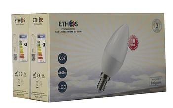 Promoties Ethos LED Kaarslamp E14 5 W 440 Lm 4000 K 10 stuks - Ethos - Geldig van 07/10/2020 tot 20/10/2020 bij Makro