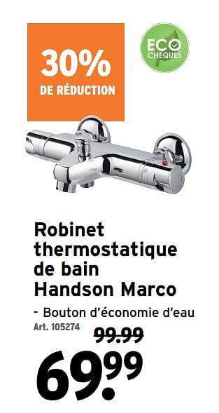 Promotions Robinet thermostatique de bain handson marco - Handson - Valide de 05/10/2020 à 08/11/2020 chez Gamma