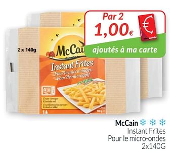 Promotions Mccain instant frites pour le micro-ondes - Mc Cain - Valide de 01/10/2020 à 31/10/2020 chez Intermarche