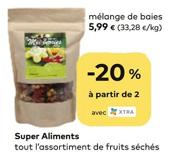 Promotions Super aliments mélange de baies - Super Aliments - Valide de 07/10/2020 à 03/11/2020 chez Bioplanet