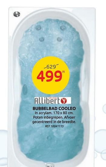 Promoties Bubbelbad cooleo - Allibert - Geldig van 14/10/2020 tot 26/10/2020 bij Brico