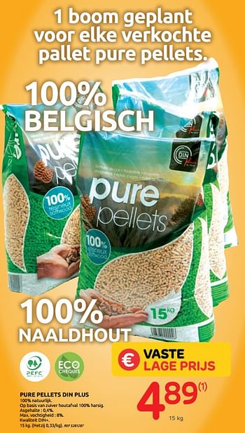 Promoties Pure pellets din plus - Pure Pellets - Geldig van 14/10/2020 tot 26/10/2020 bij Brico