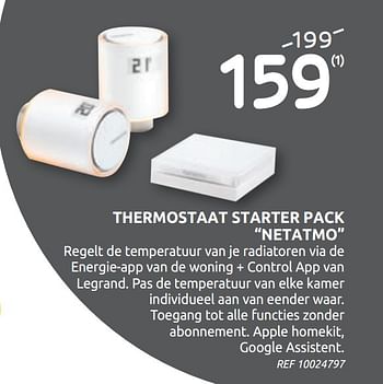 Promoties Thermostaat starter pack netatmo - Huismerk - Brico - Geldig van 14/10/2020 tot 26/10/2020 bij Brico
