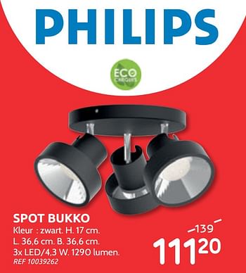 Promoties Philips spot bukko - Philips - Geldig van 14/10/2020 tot 26/10/2020 bij Brico