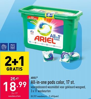Promotions All-in-one pods color - Ariel - Valide de 17/10/2020 à 23/10/2020 chez Aldi
