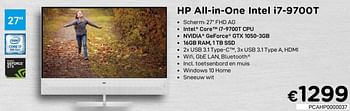 Promoties Hp all-in-one intel i7-9700t - HP - Geldig van 01/10/2020 tot 31/10/2020 bij Compudeals