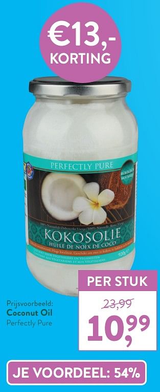 Promotions Coconut oil perfectly pure - Perfectly Pure - Valide de 05/10/2020 à 01/11/2020 chez Holland & Barret