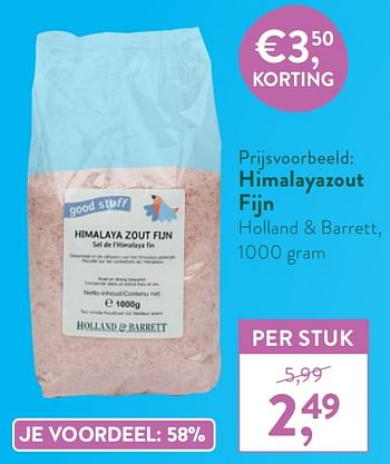 Promotions Himalayazout fijn holland + barrett - Produit maison - Holland & Barrett - Valide de 05/10/2020 à 01/11/2020 chez Holland & Barret