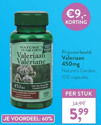 Promotions Valeriaan 450mg nature`s garden - Nature's Garden - Valide de 05/10/2020 à 01/11/2020 chez Holland & Barret