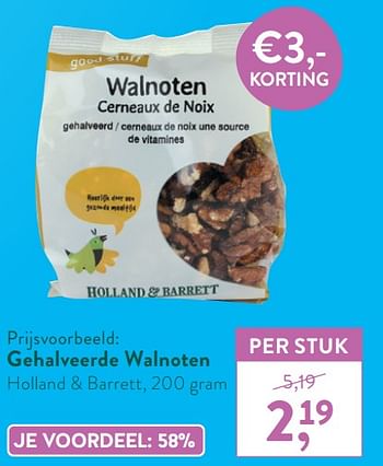 Promoties Gehalveerde walnoten holland + barrett - Huismerk - Holland & Barrett - Geldig van 05/10/2020 tot 01/11/2020 bij Holland & Barret