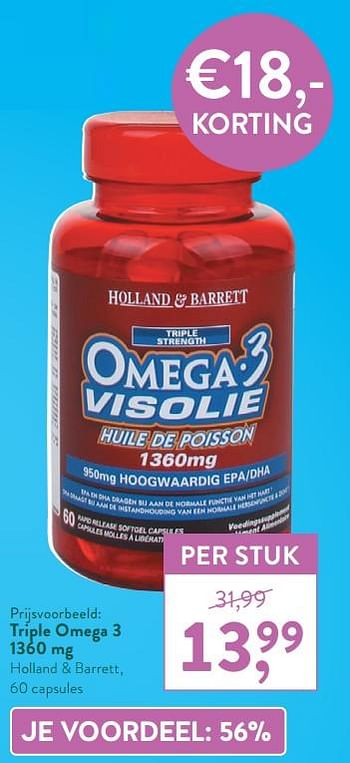 Promoties Triple omega 3 1360 mg holland + barrett - Huismerk - Holland & Barrett - Geldig van 05/10/2020 tot 01/11/2020 bij Holland & Barret