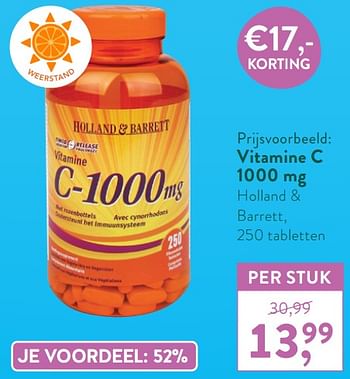 Promoties Vitamine c 1000 mg holland + barrett - Huismerk - Holland & Barrett - Geldig van 05/10/2020 tot 01/11/2020 bij Holland & Barret