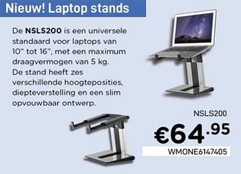 Promoties Laptop stands de nsls200 - NewStar - Geldig van 01/10/2020 tot 31/10/2020 bij Compudeals