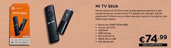 Promoties Mi tv stick - Xiaomi - Geldig van 01/10/2020 tot 31/10/2020 bij Compudeals