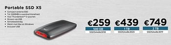 Promoties Samsung portable ssd x5 - Samsung - Geldig van 01/10/2020 tot 31/10/2020 bij Compudeals