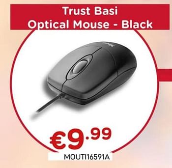Promoties Trust basi o tical mouse - black - Trust - Geldig van 01/10/2020 tot 31/10/2020 bij Compudeals